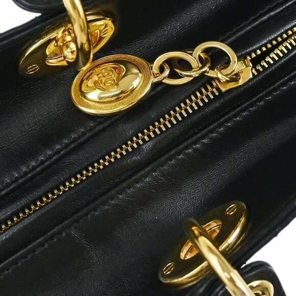 Christian Dior Black Lambskin Lady Dior Cannage 2way Handbag 02-MA-1100 114797 - Picture 7 of 10